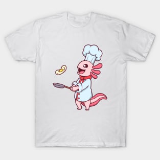 Cartoon axolotl chef T-Shirt